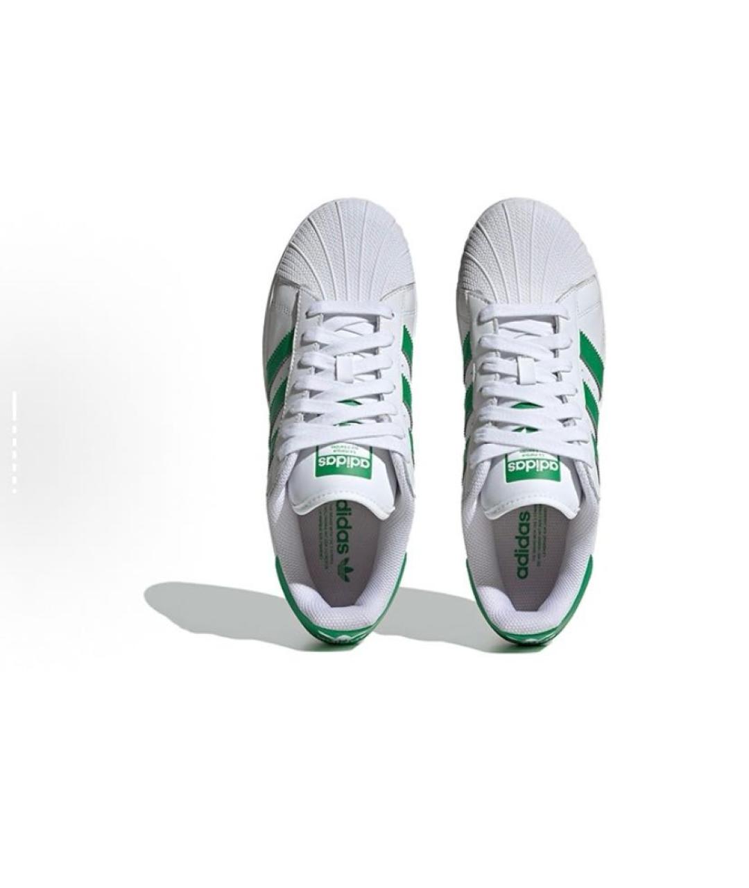 ADIDAS Белые кожаные низкие кроссовки / кеды, фото 6
