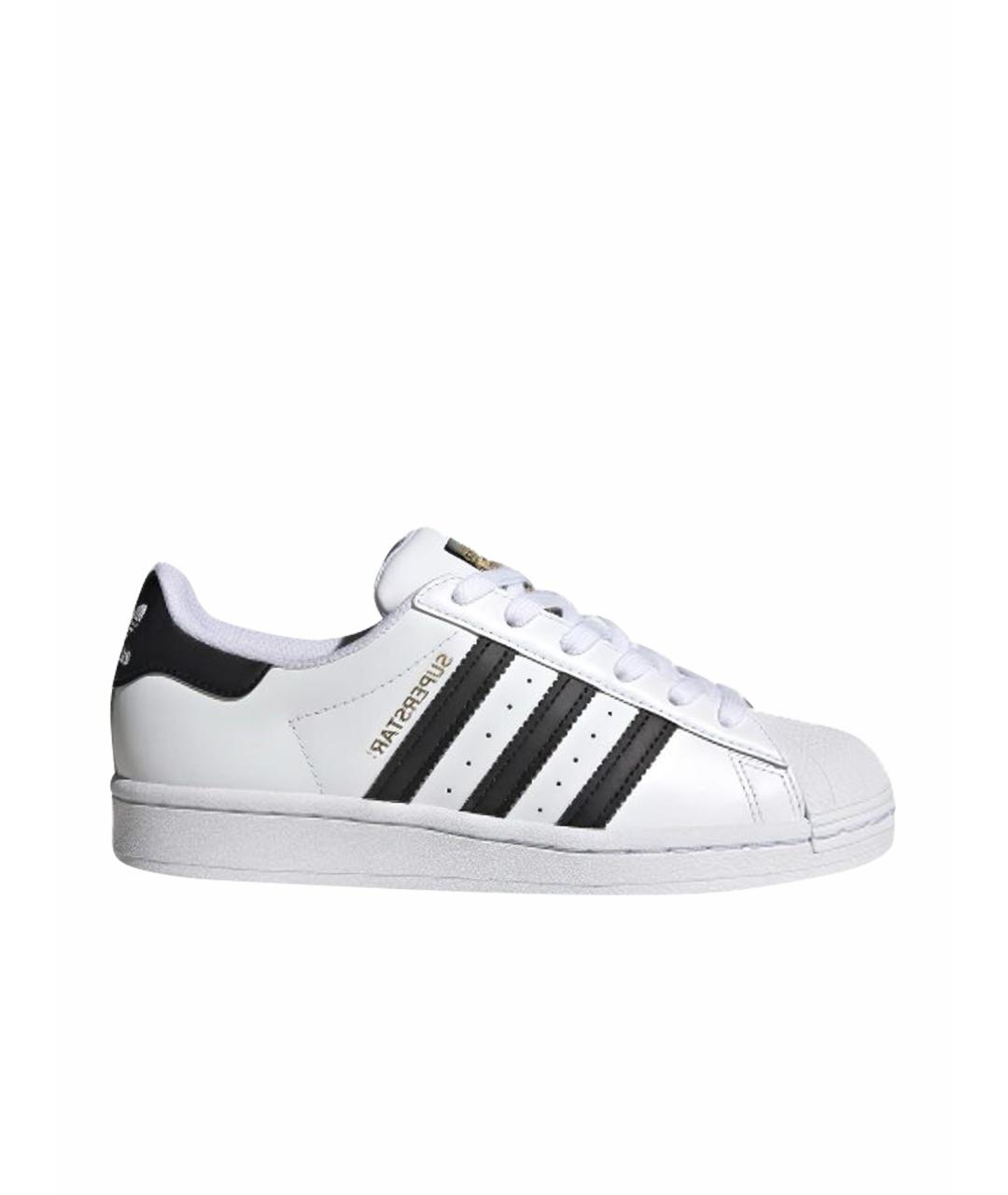 ADIDAS Белые кожаные низкие кроссовки / кеды, фото 1