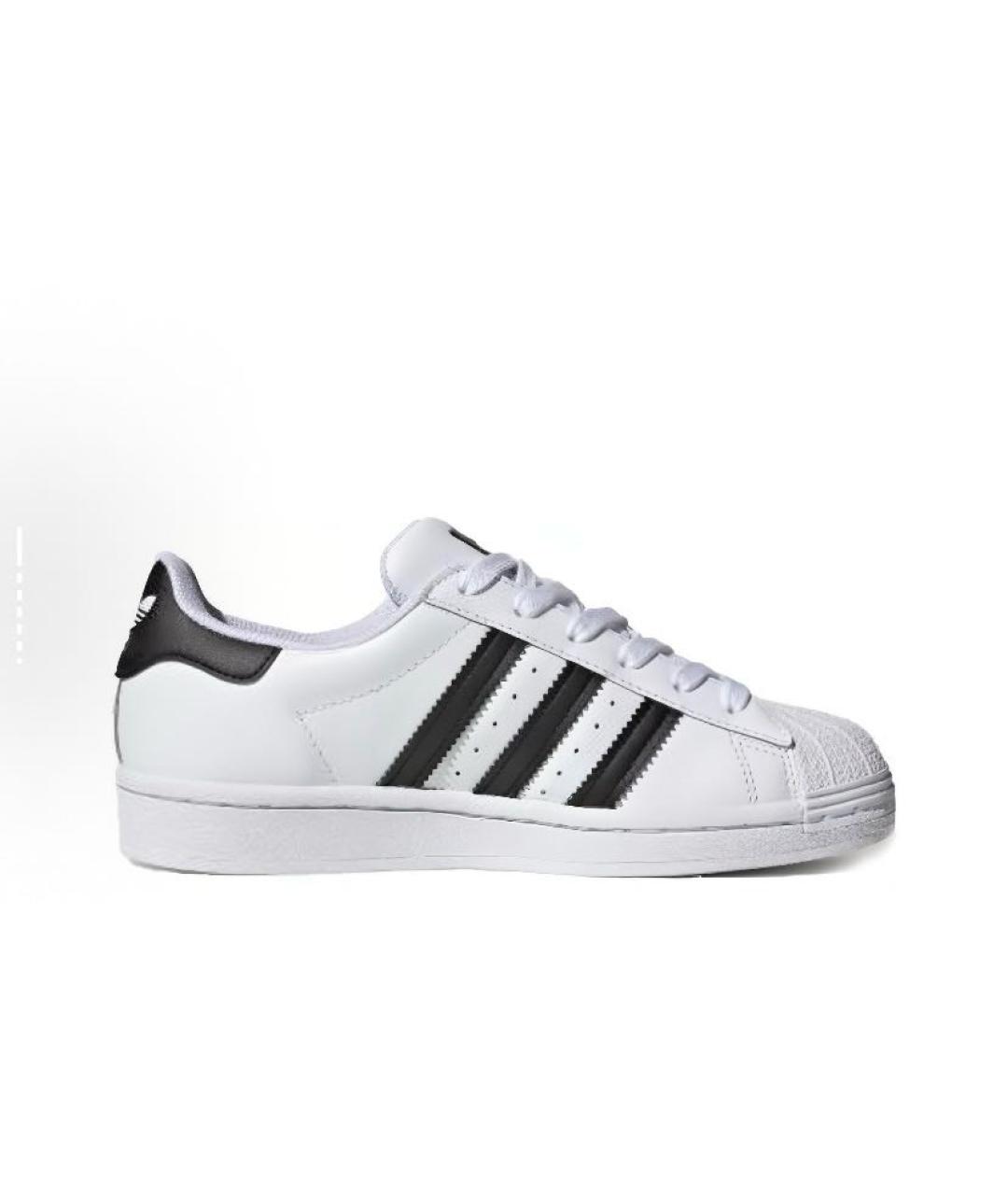 ADIDAS Белые кожаные низкие кроссовки / кеды, фото 3