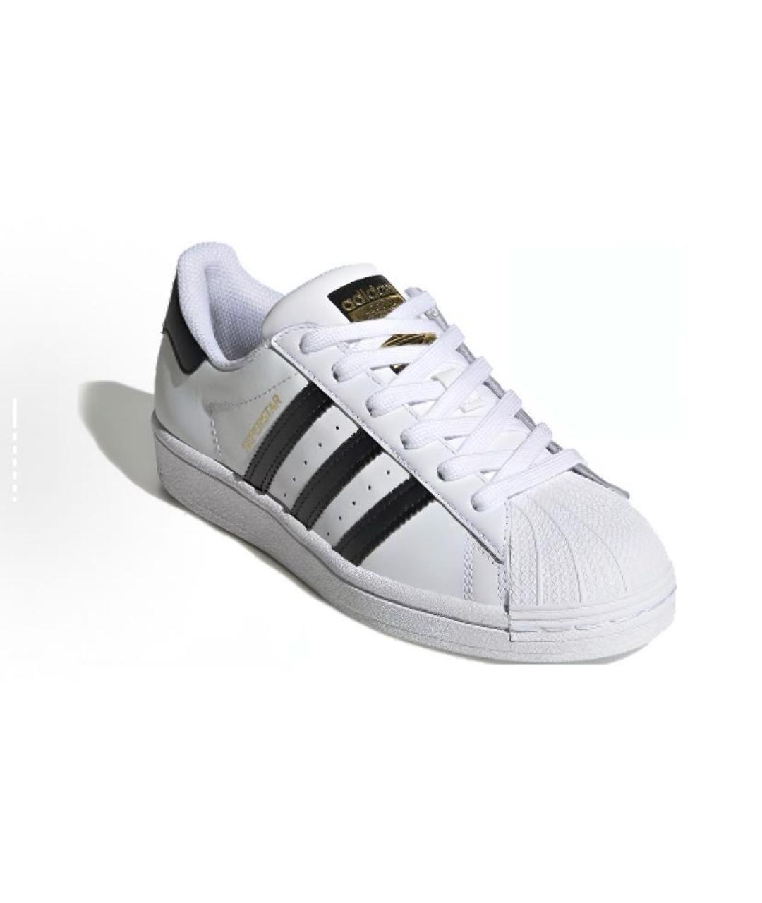 ADIDAS Белые кожаные низкие кроссовки / кеды, фото 4