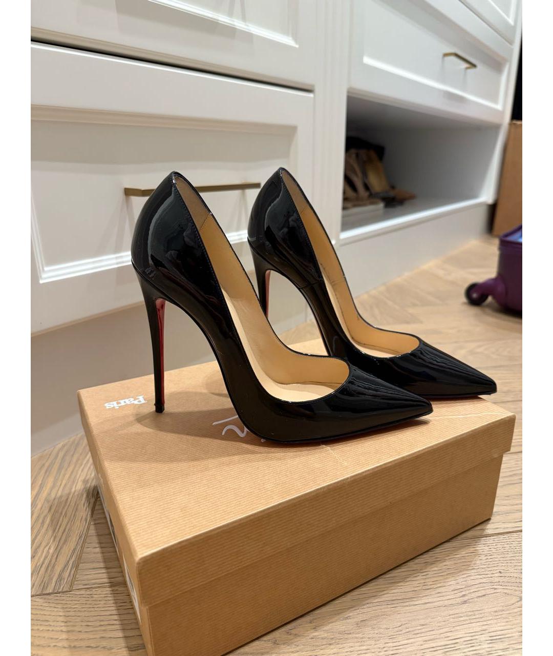 CHRISTIAN LOUBOUTIN Черные туфли из лакированной кожи, фото 8