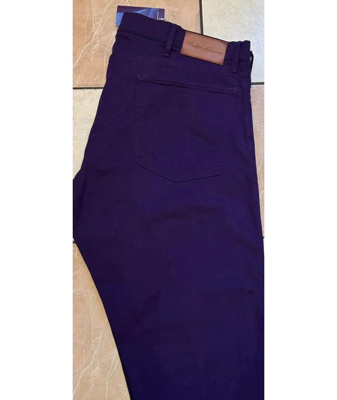 RALPH LAUREN Фиолетовые хлопко-эластановые джинсы, фото 4