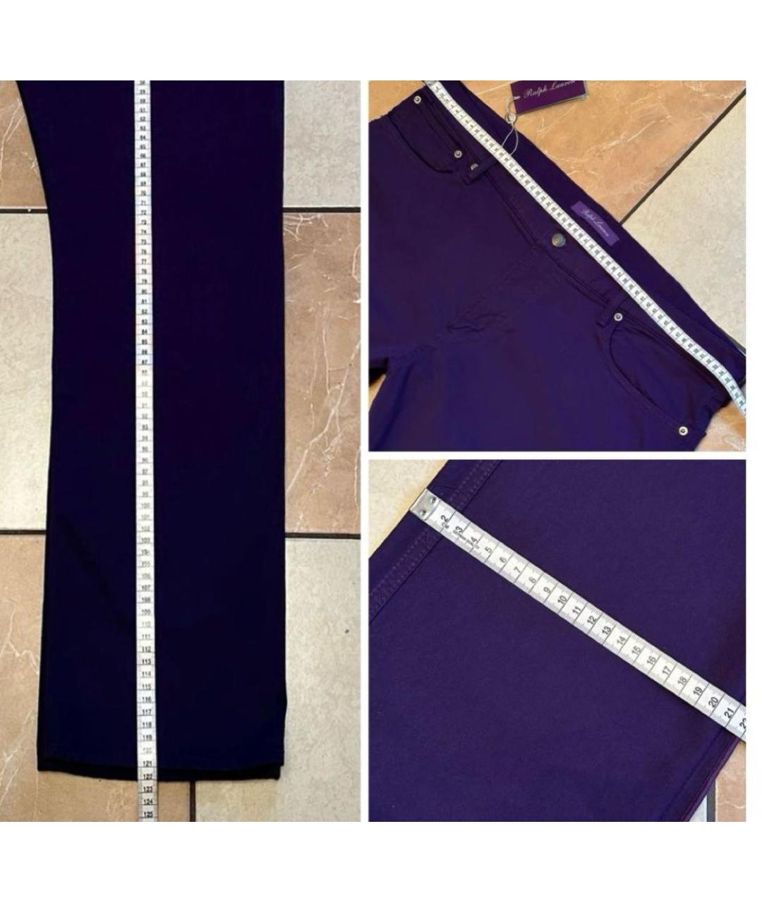RALPH LAUREN Фиолетовые хлопко-эластановые джинсы, фото 8