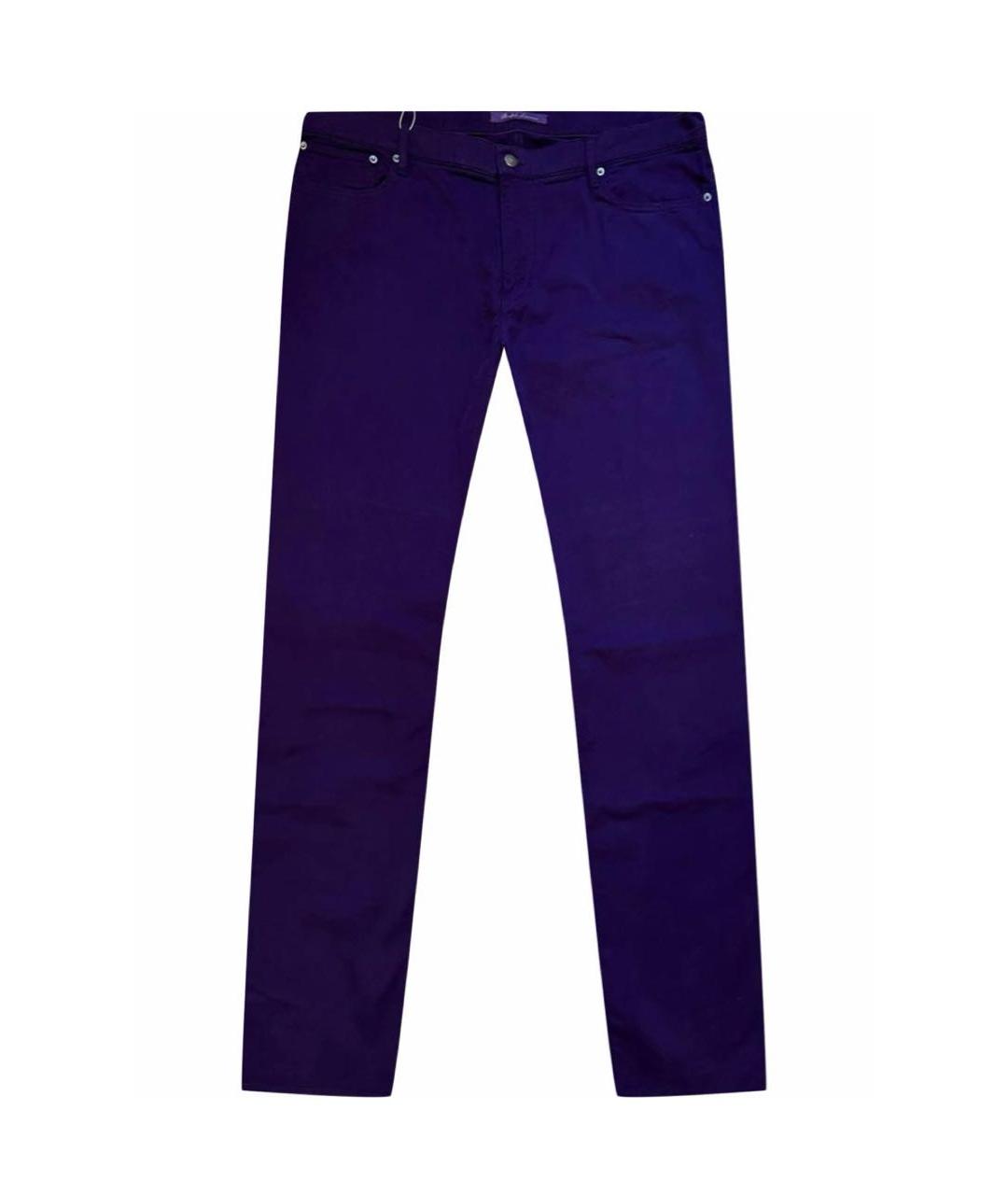 RALPH LAUREN Фиолетовые хлопко-эластановые джинсы, фото 1