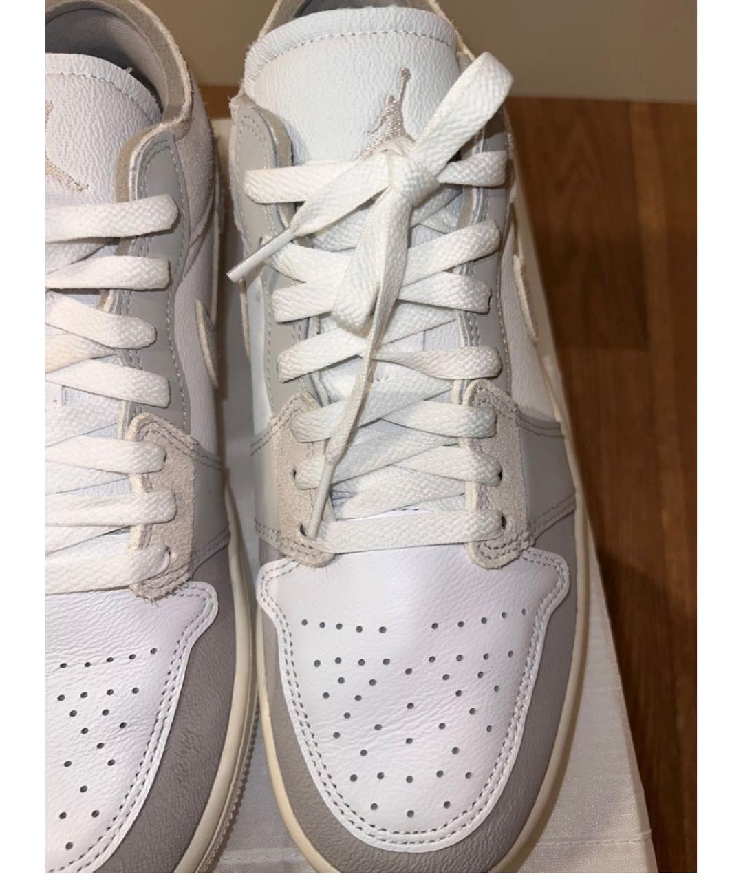 NIKE Бежевые кожаные кроссовки, фото 5