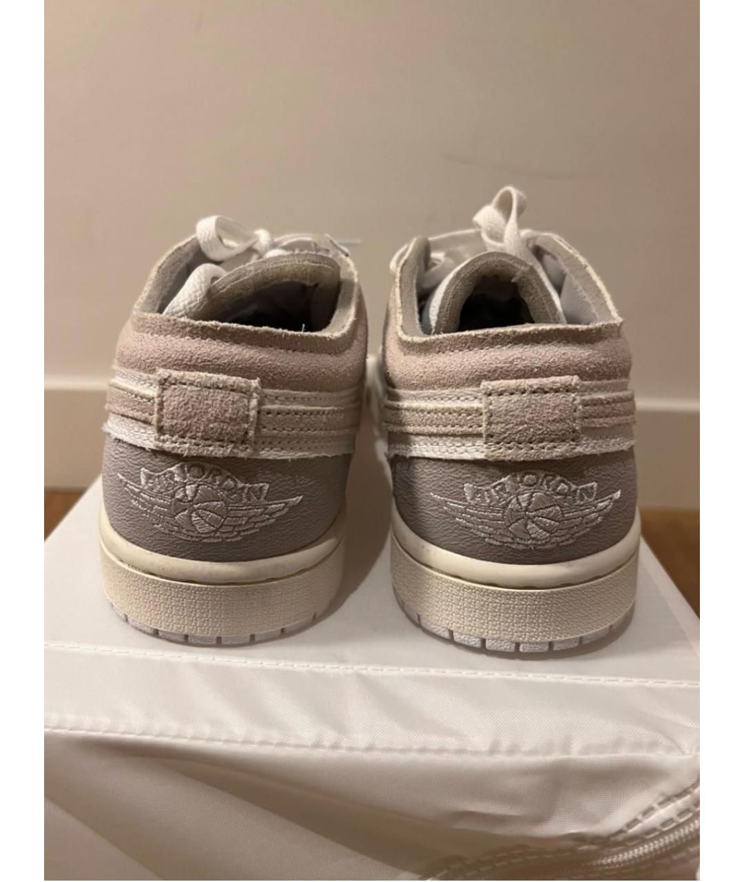 NIKE Бежевые кожаные кроссовки, фото 4