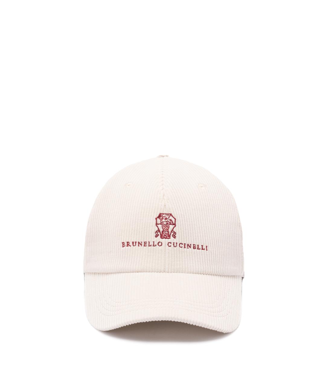 BRUNELLO CUCINELLI Белая хлопковая кепка/бейсболка, фото 1