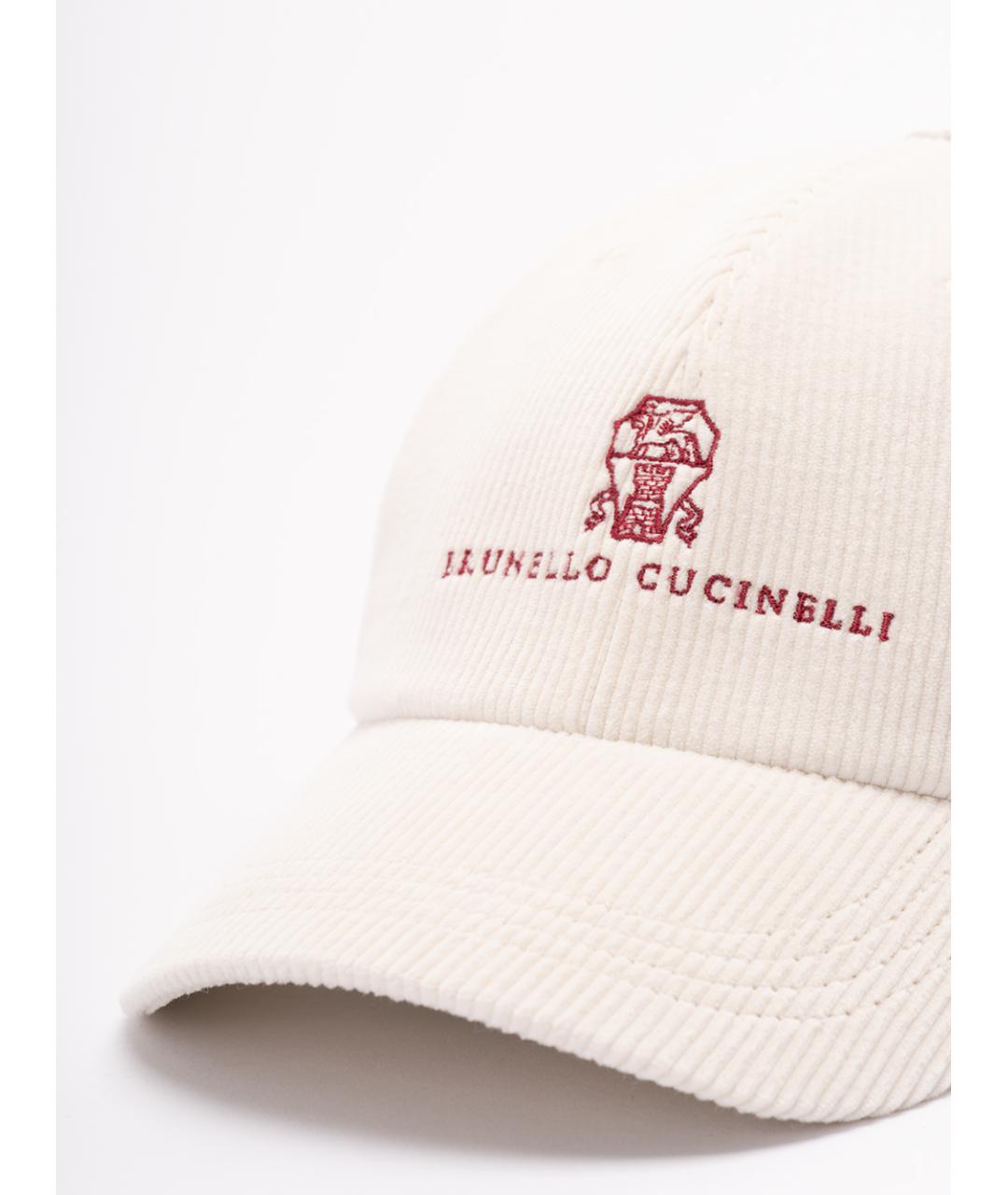 BRUNELLO CUCINELLI Белая хлопковая кепка/бейсболка, фото 3