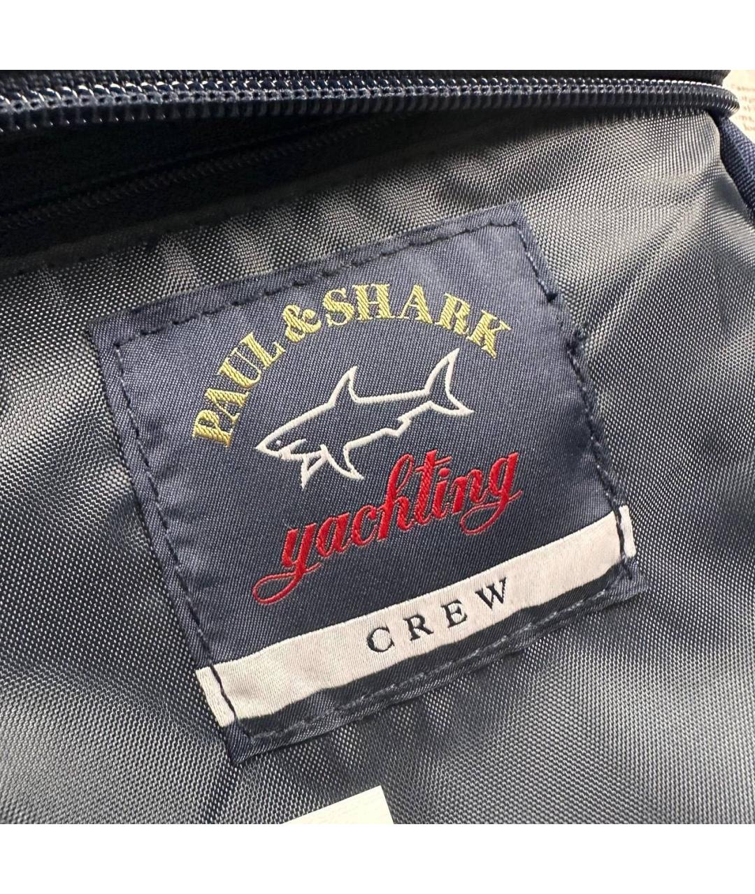 PAUL & SHARK Темно-синяя барсетка, фото 3