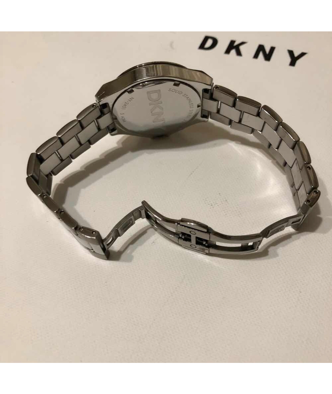 DKNY Серебряные стальные часы, фото 2
