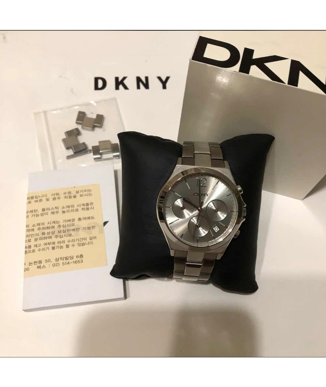 DKNY Серебряные стальные часы, фото 5
