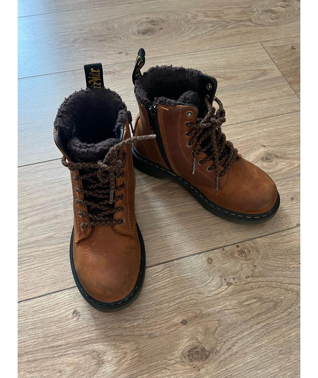 DR. MARTENS Коричневые кожаные ботинки, фото 5