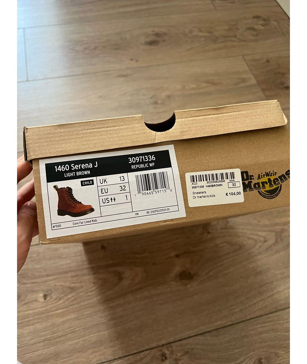 DR. MARTENS Коричневые кожаные ботинки, фото 7