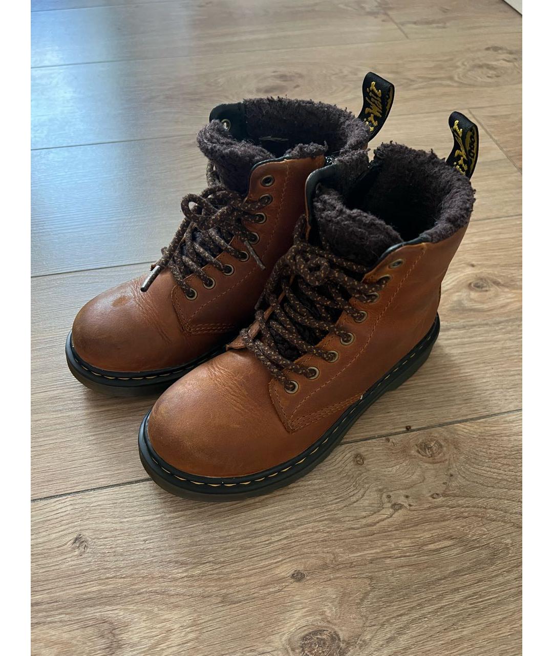 DR. MARTENS Коричневые кожаные ботинки, фото 2