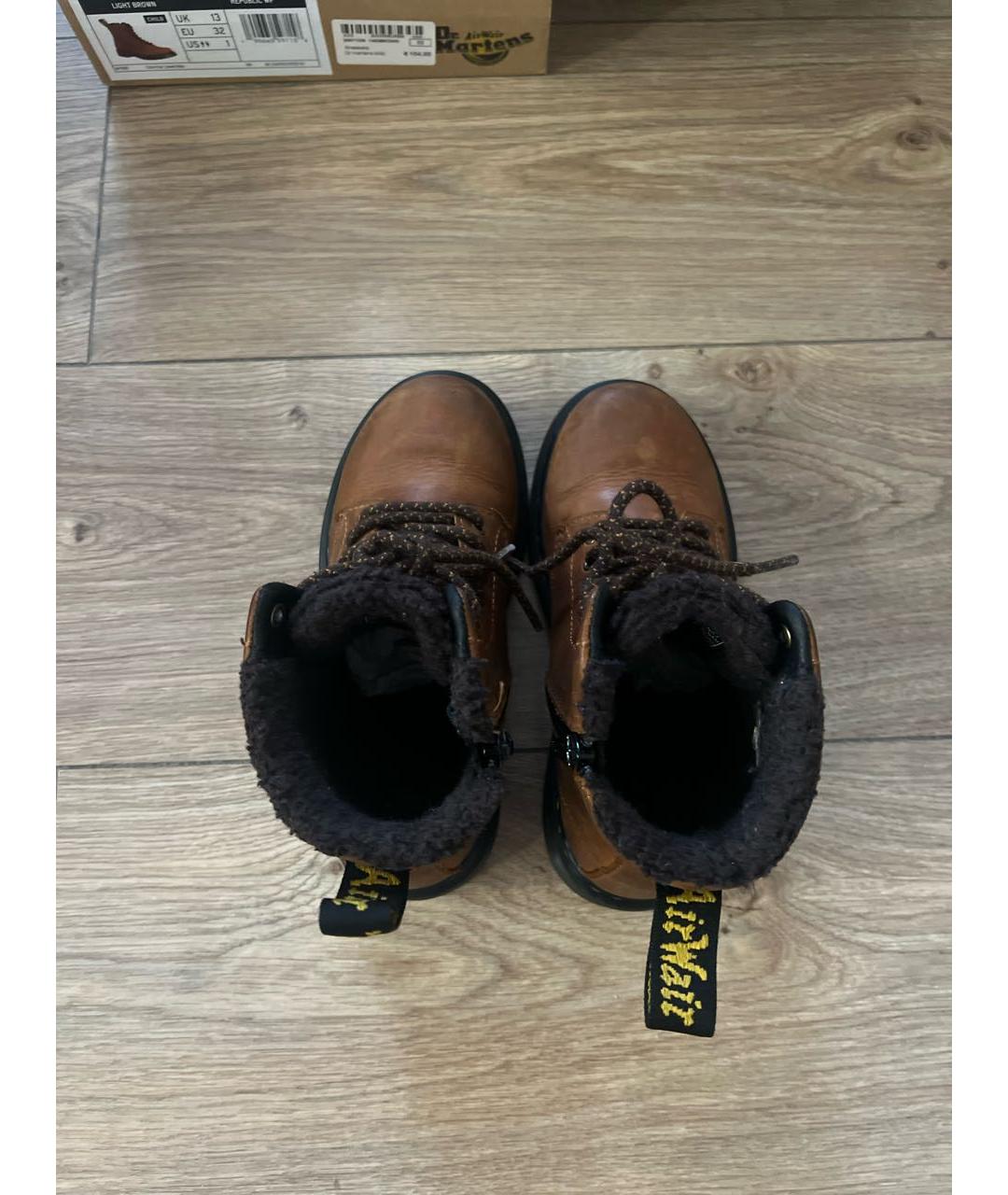 DR. MARTENS Коричневые кожаные ботинки, фото 3
