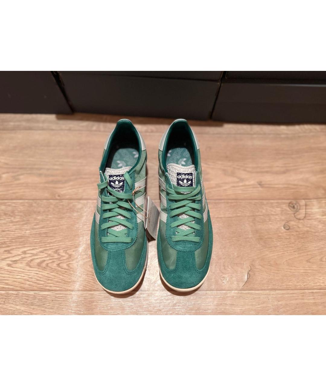 ADIDAS Зеленые замшевые низкие кроссовки / кеды, фото 3