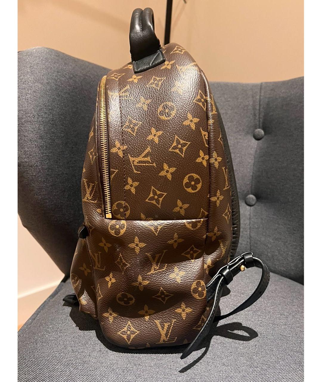 LOUIS VUITTON Коричневый кожаный рюкзак, фото 2