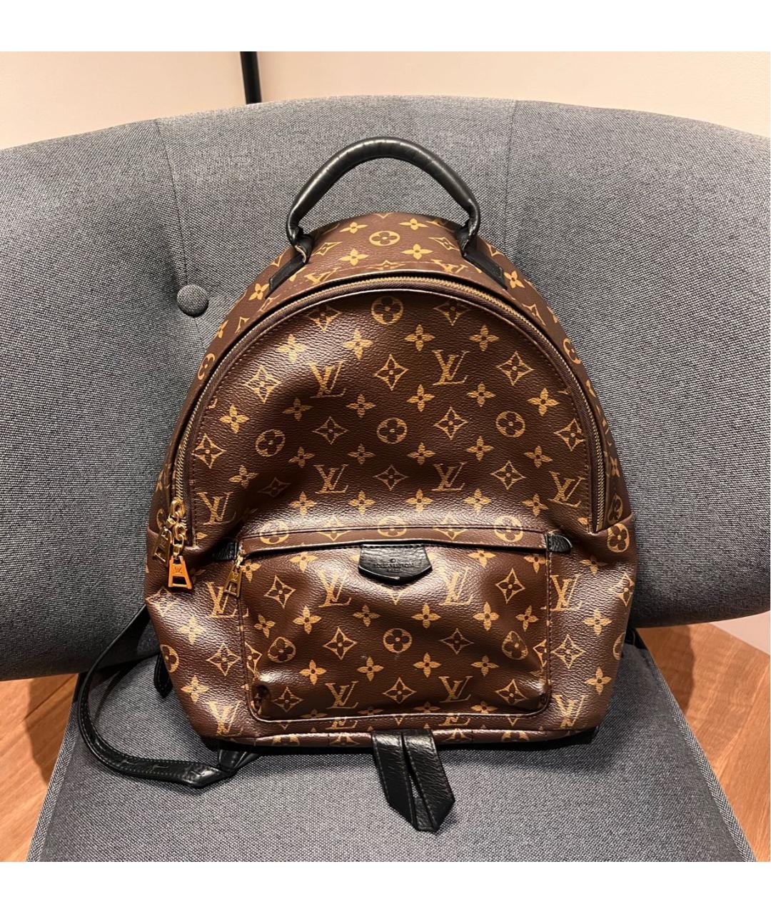 LOUIS VUITTON Коричневый кожаный рюкзак, фото 8