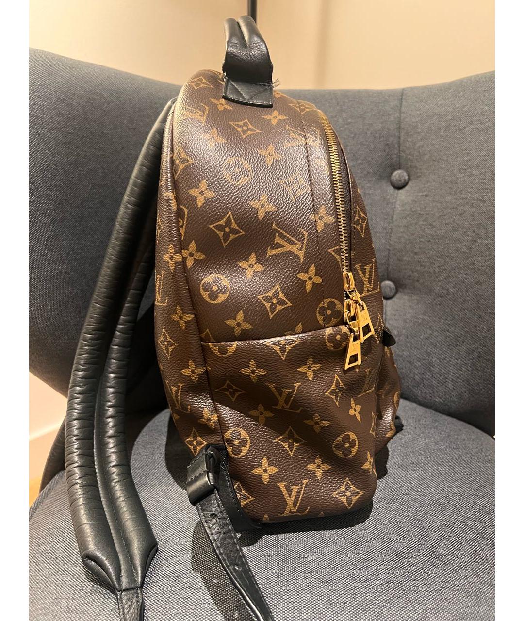 LOUIS VUITTON Коричневый кожаный рюкзак, фото 3
