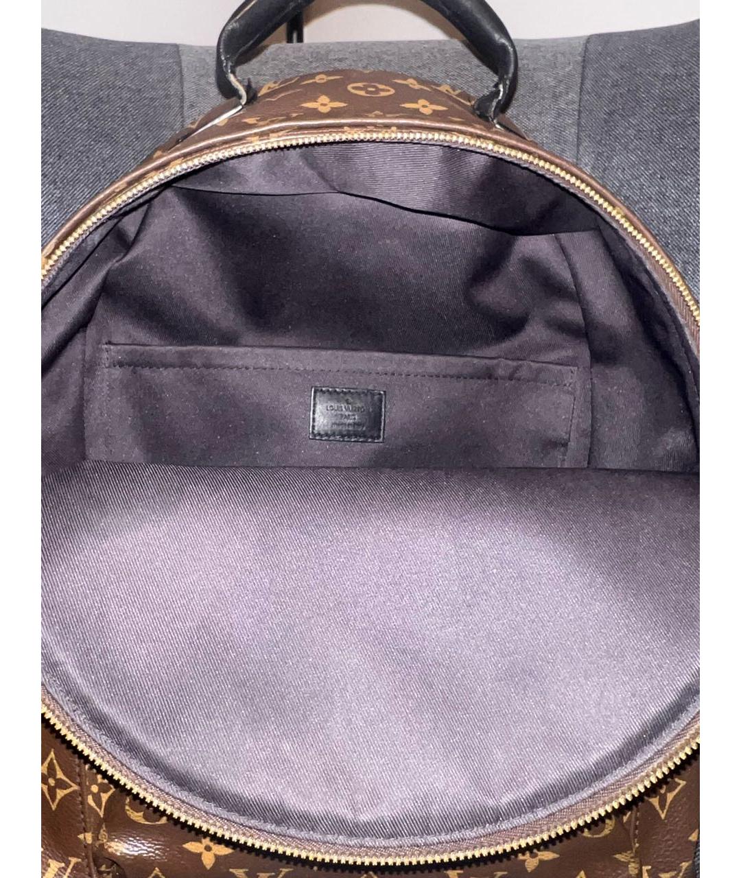 LOUIS VUITTON Коричневый кожаный рюкзак, фото 4