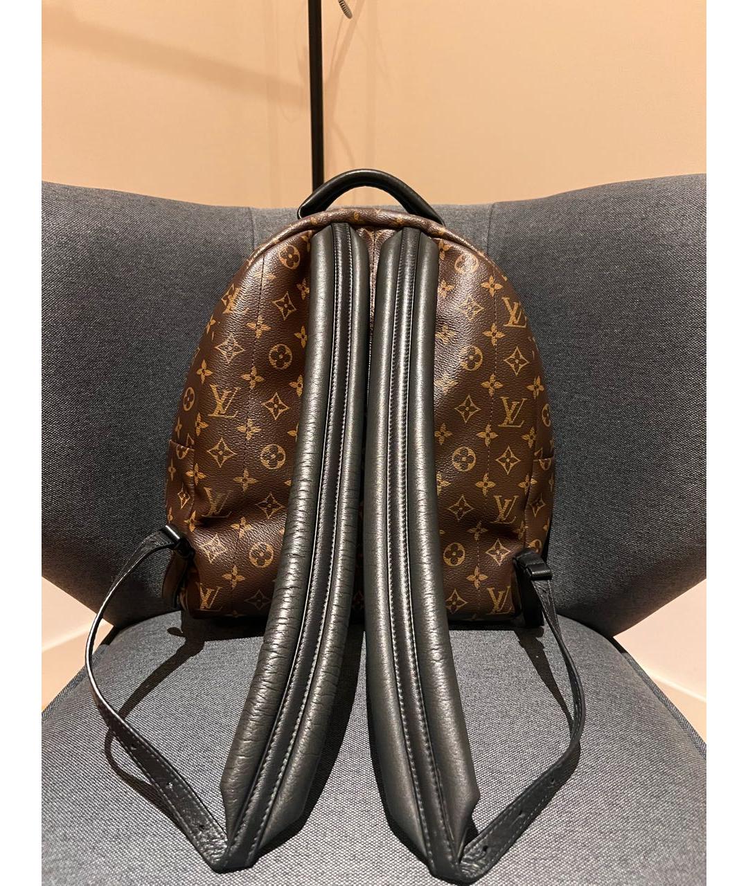 LOUIS VUITTON Коричневый кожаный рюкзак, фото 6