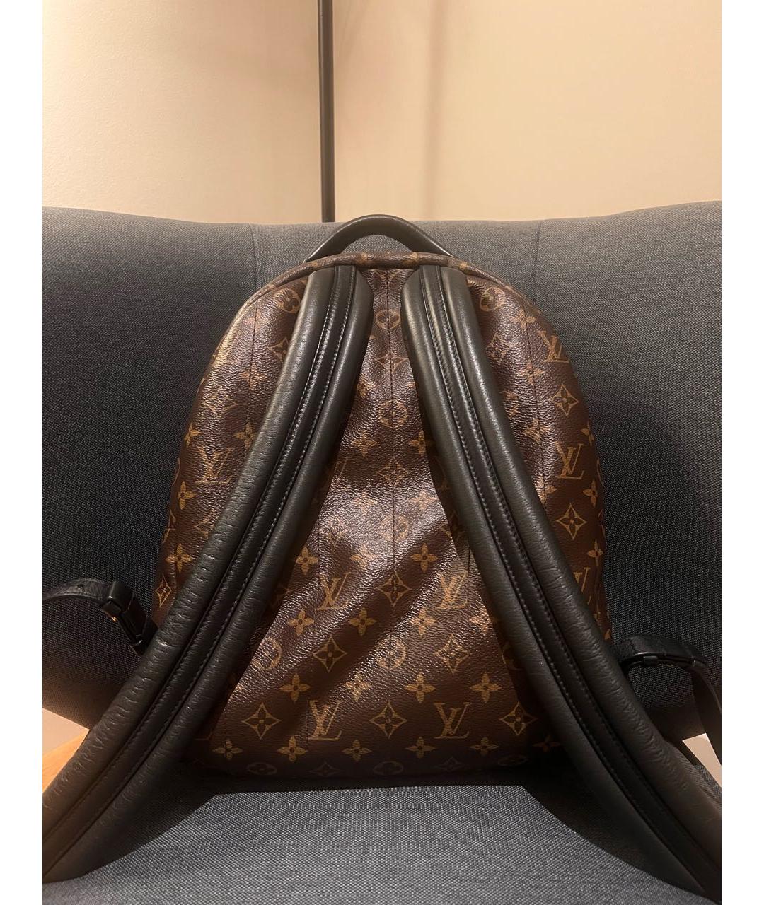 LOUIS VUITTON Коричневый кожаный рюкзак, фото 5