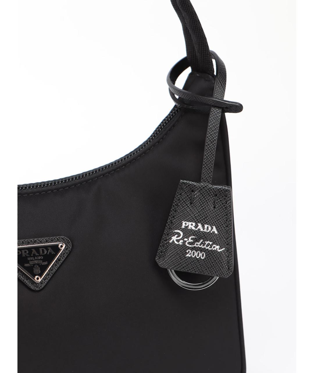 PRADA Черная синтетическая сумка через плечо, фото 4