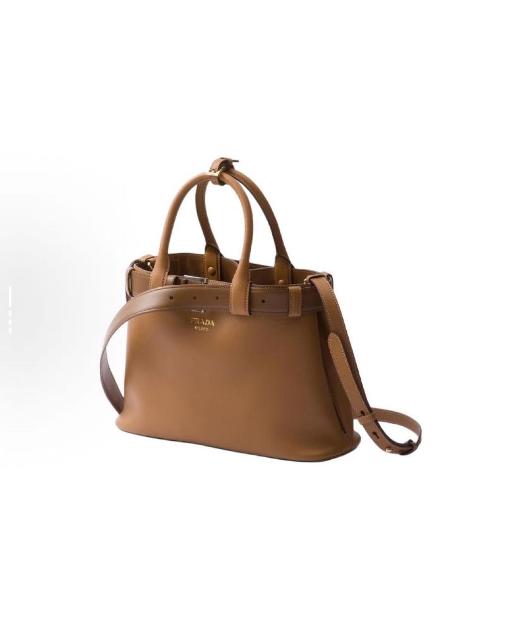 PRADA Коричневая кожаная сумка тоут, фото 2