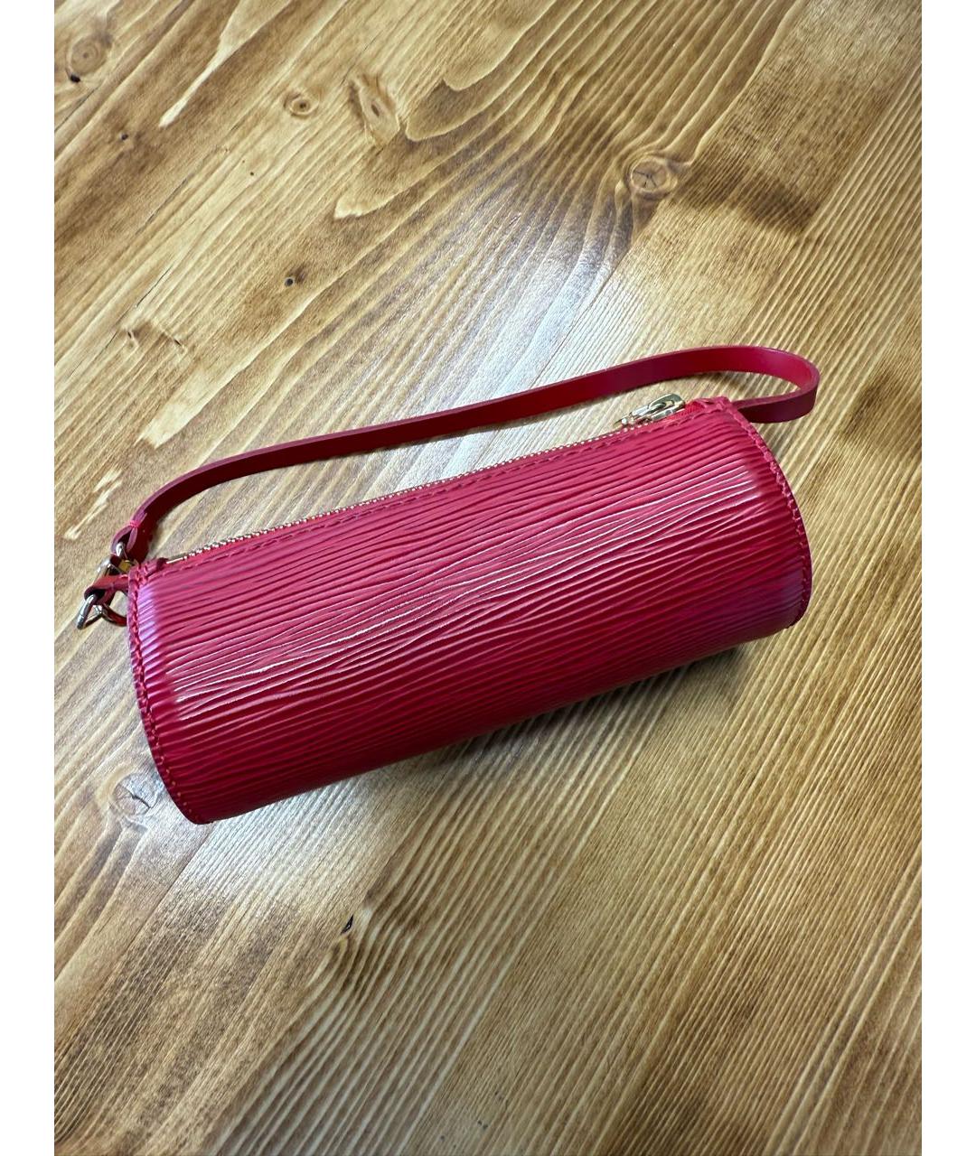 LOUIS VUITTON Красная кожаная сумка с короткими ручками, фото 2