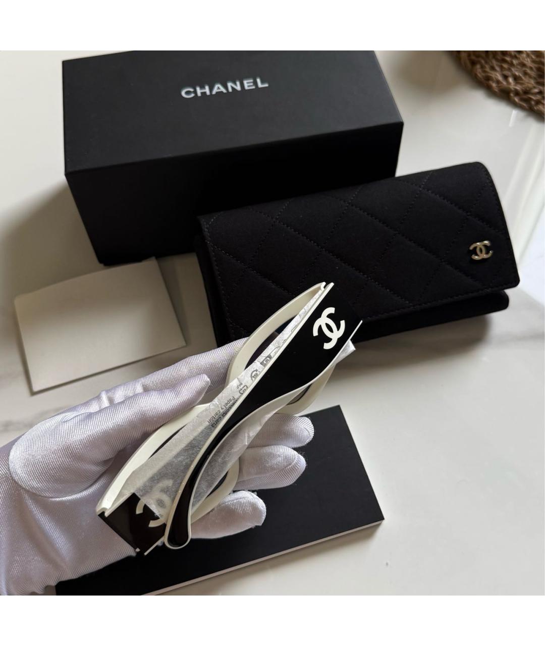 CHANEL Черные пластиковые солнцезащитные очки, фото 5