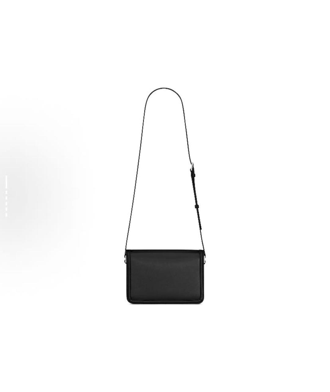 SAINT LAURENT Черная кожаная сумка на плечо, фото 3