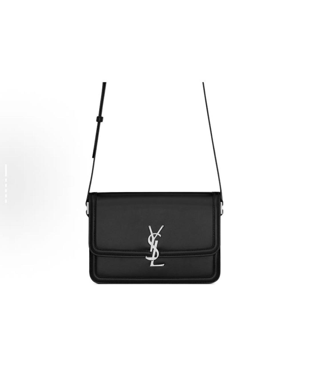 SAINT LAURENT Черная кожаная сумка на плечо, фото 5