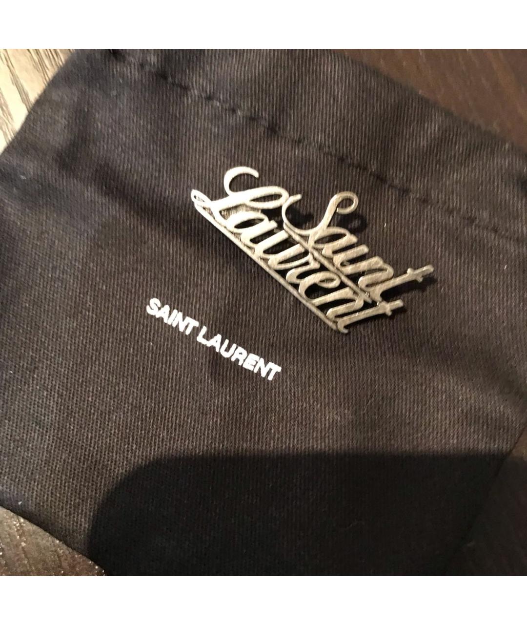 SAINT LAURENT Серебряная металлическая булавка / брошь, фото 2