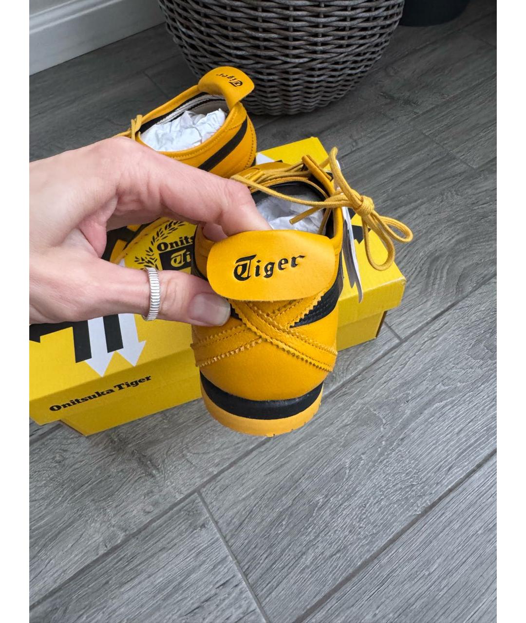 ONITSUKA TIGER Желтые кожаные кроссовки, фото 6