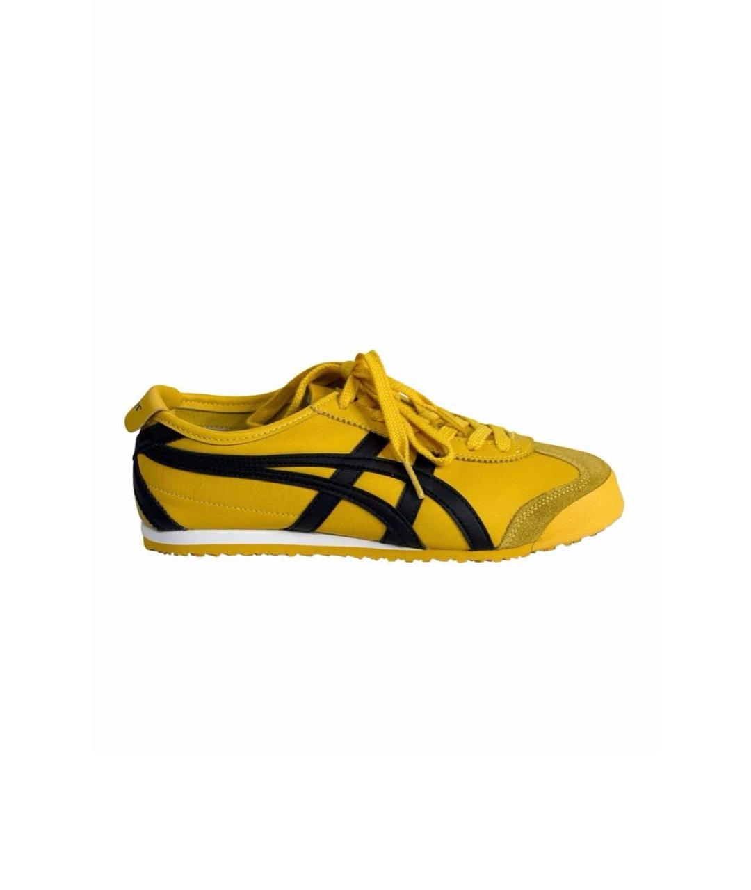 ONITSUKA TIGER Желтые кожаные кроссовки, фото 1