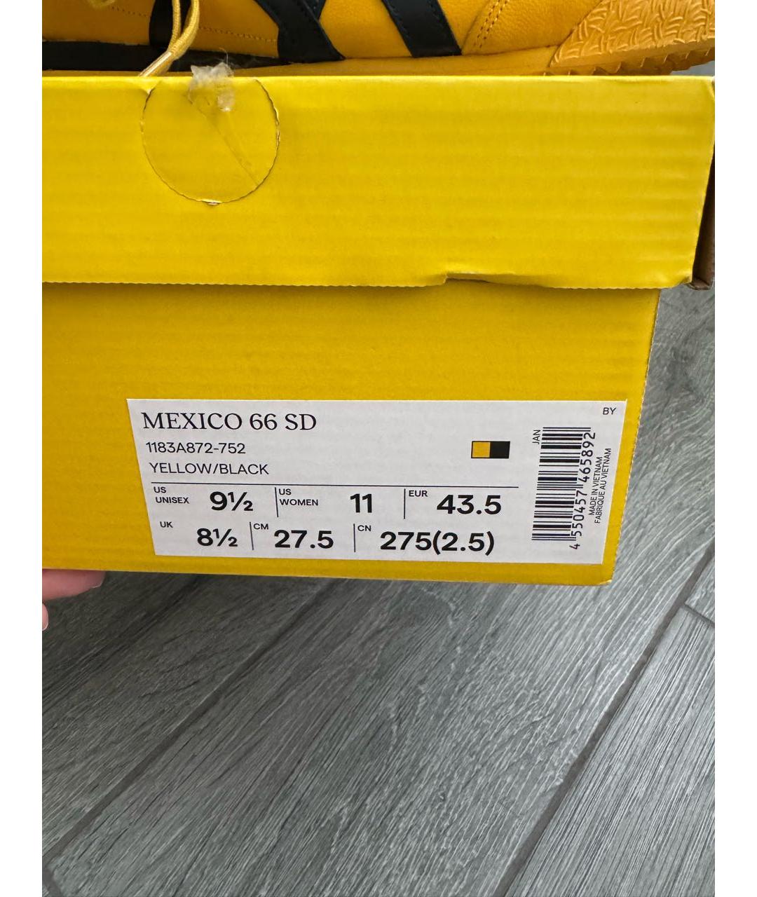 ONITSUKA TIGER Желтые кожаные кроссовки, фото 5