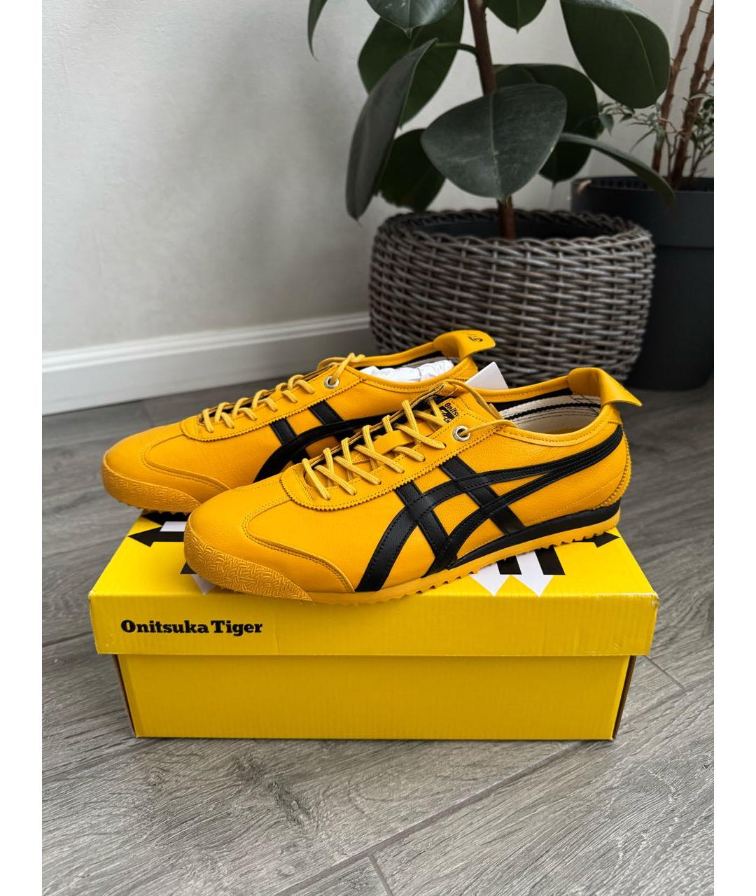 ONITSUKA TIGER Желтые кожаные кроссовки, фото 8