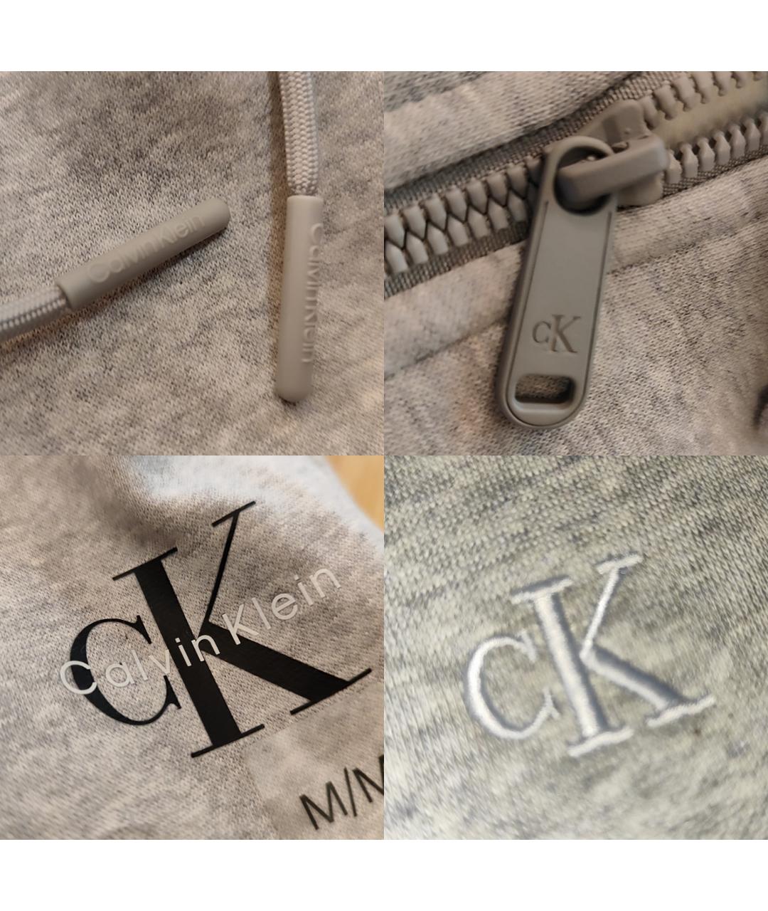 CALVIN KLEIN Серый хлопковый костюм с брюками, фото 4