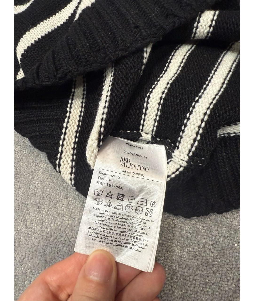 RED VALENTINO Черная кашемировая юбка мини, фото 6