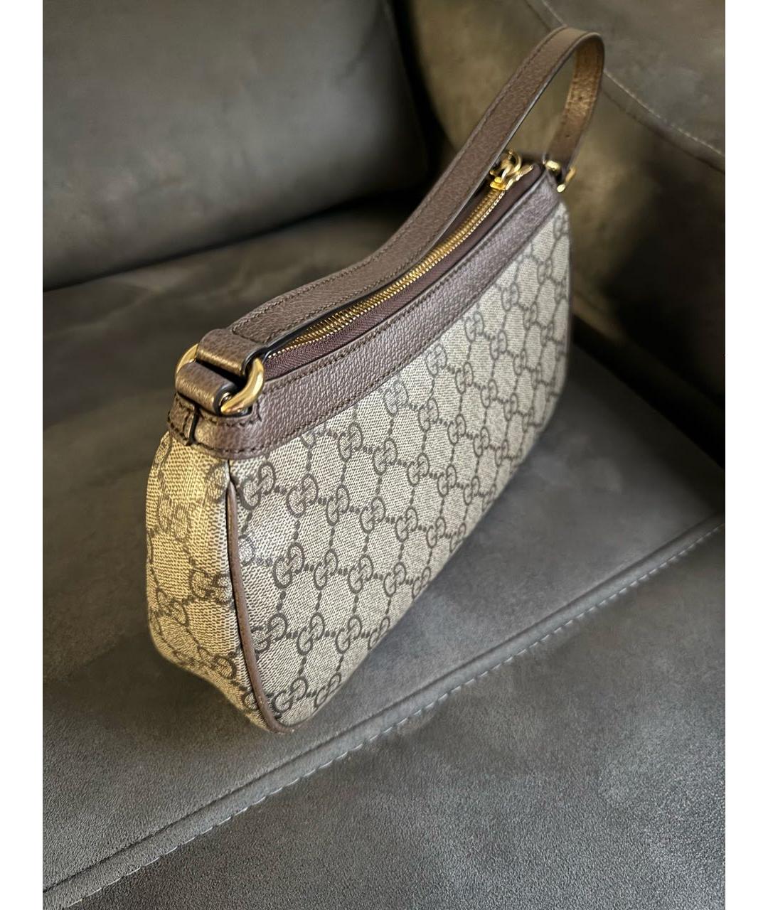 GUCCI Коричневая сумка с короткими ручками, фото 5