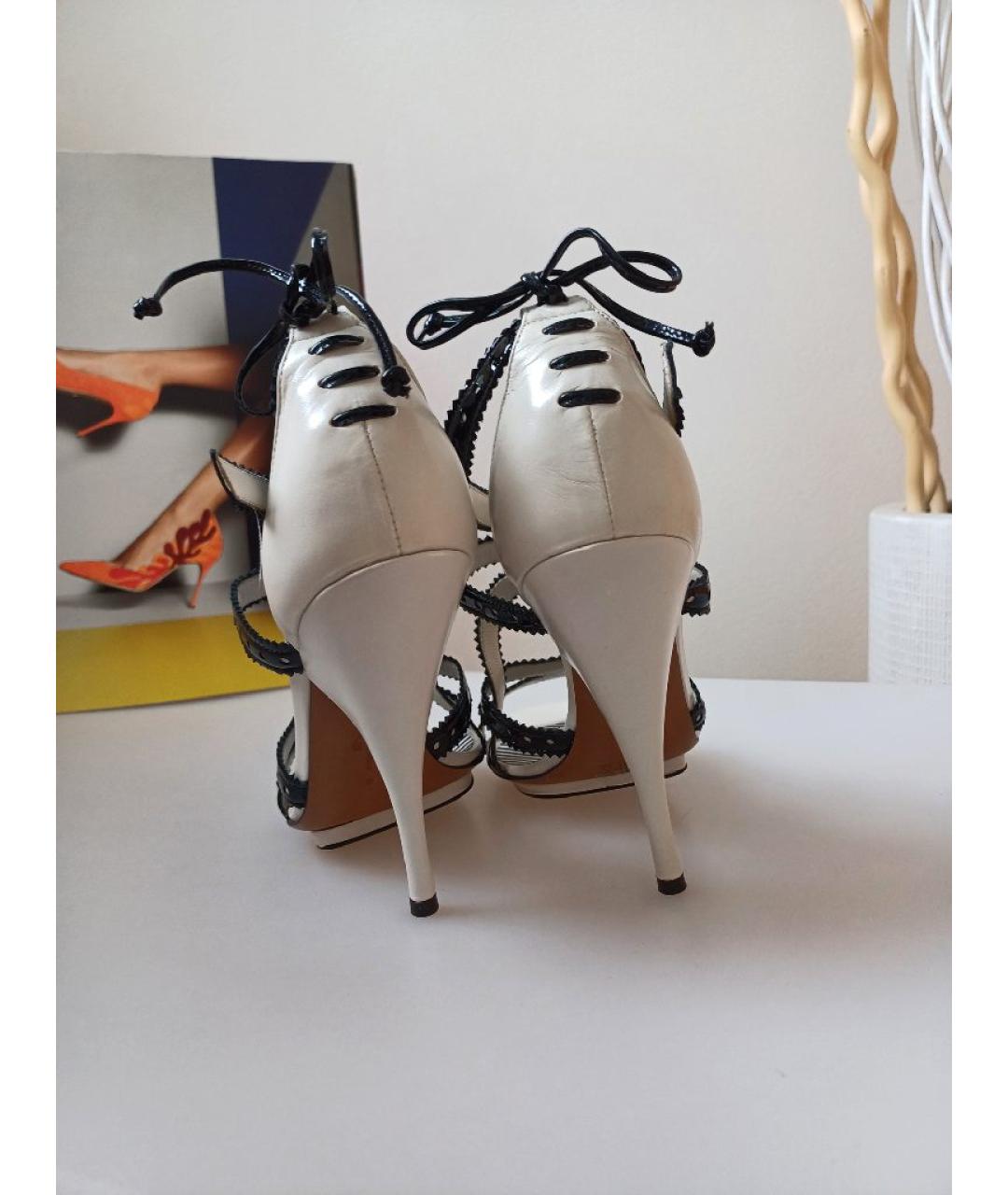 MOSCHINO Мульти кожаные босоножки, фото 5