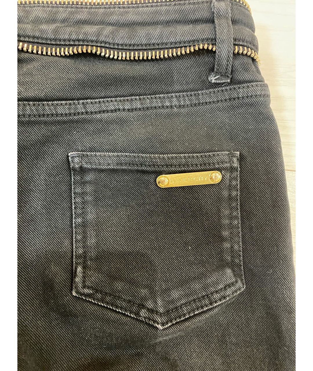 GIVENCHY Черные хлопковые прямые джинсы, фото 4