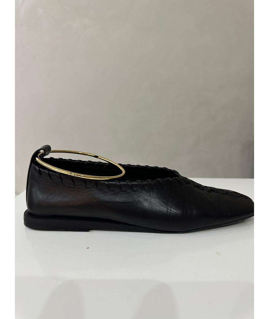 JIL SANDER Черные кожаные балетки, фото 8