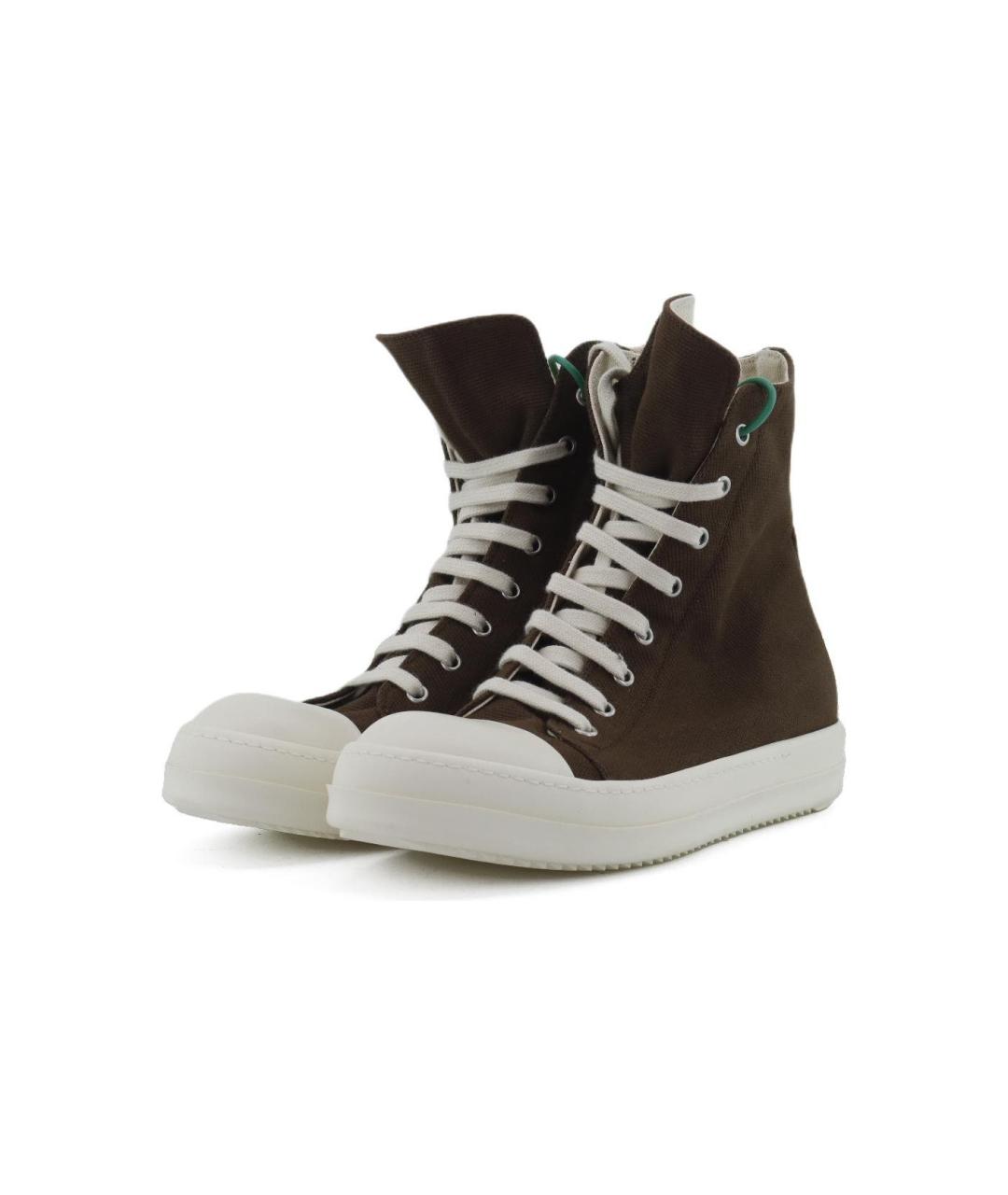 RICK OWENS Коричневые высокие кроссовки / кеды, фото 3