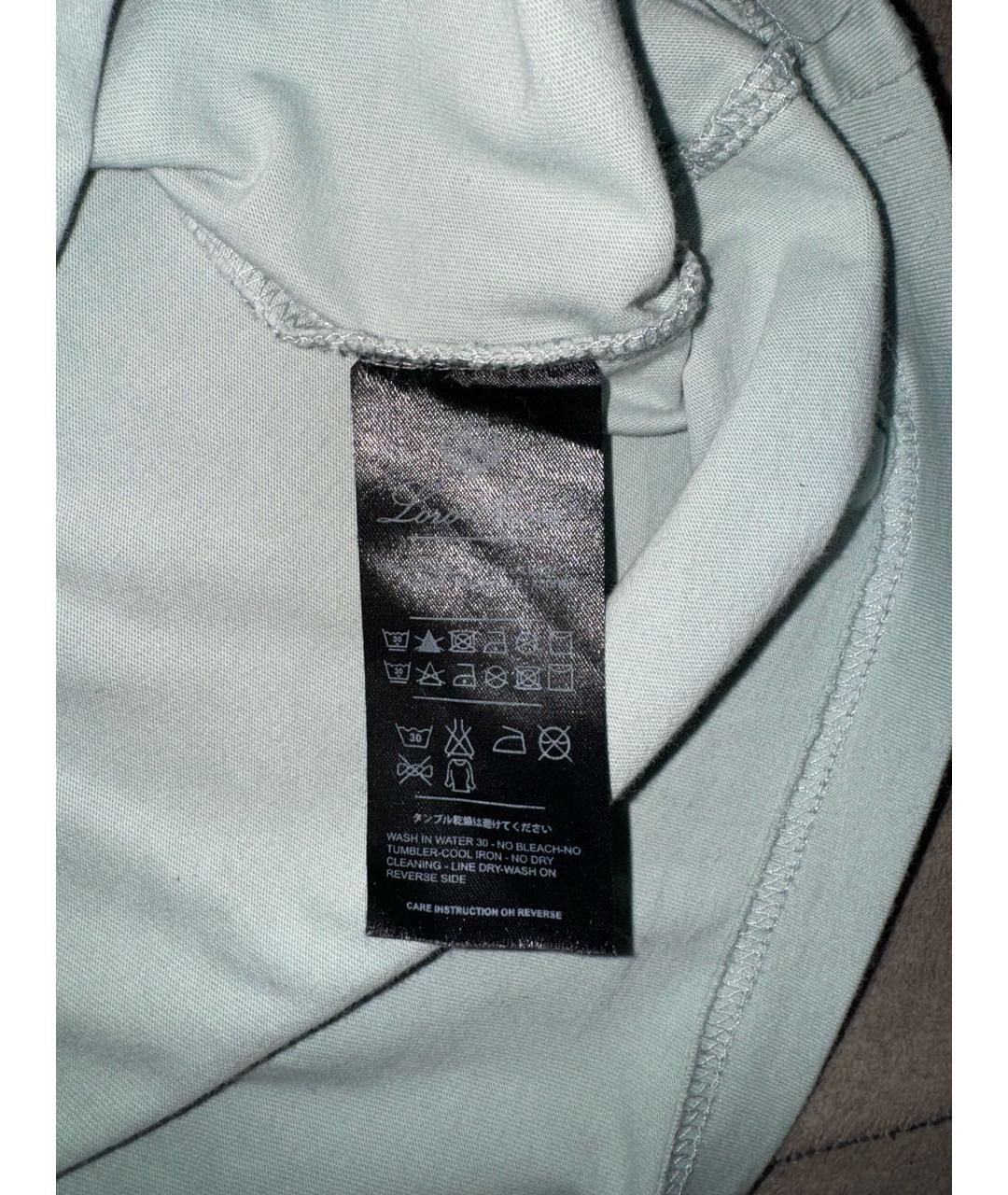 LORO PIANA Бирюзовая хлопковая футболка, фото 5