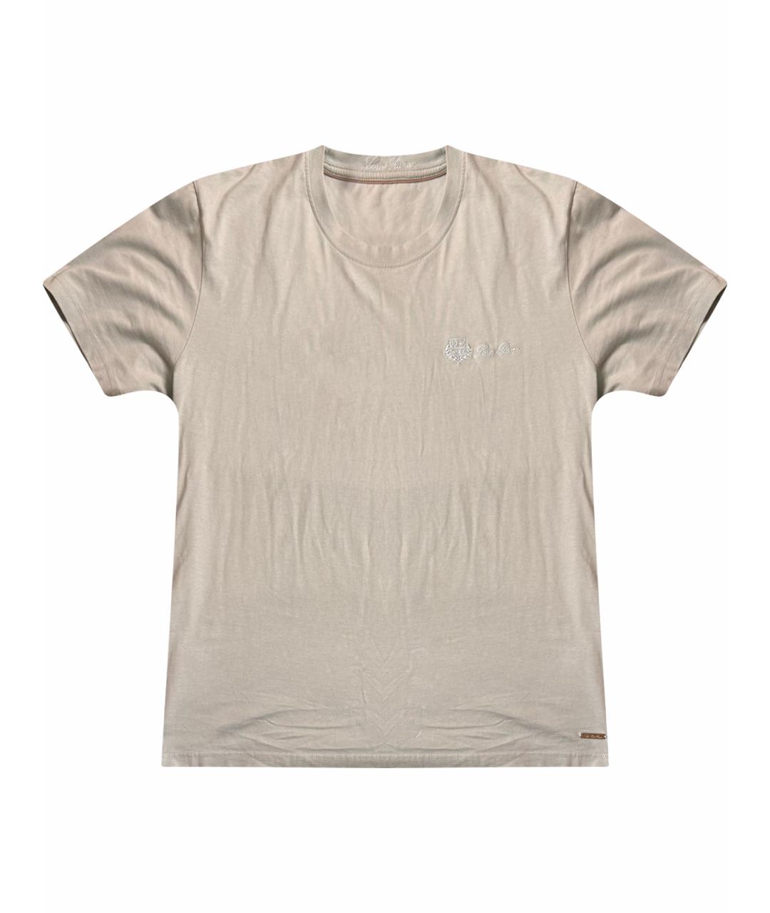 LORO PIANA Бирюзовая хлопковая футболка, фото 1