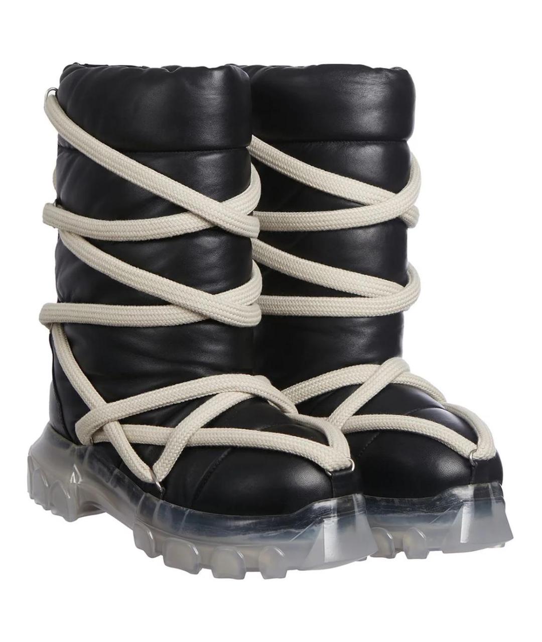 RICK OWENS Черные высокие ботинки, фото 3