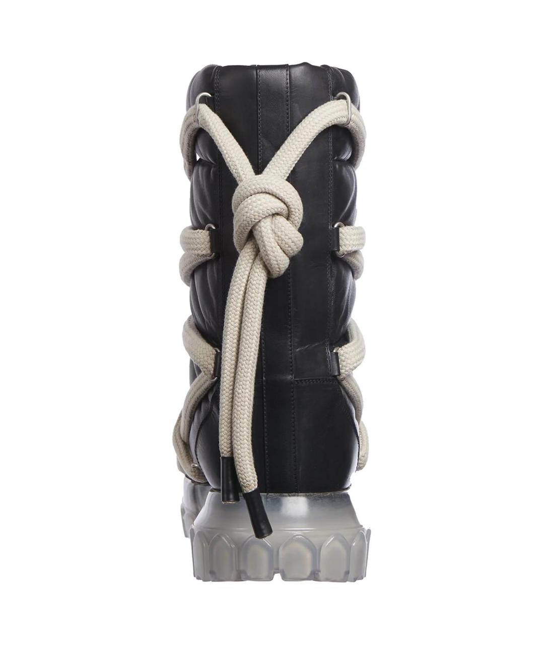 RICK OWENS Черные высокие ботинки, фото 6