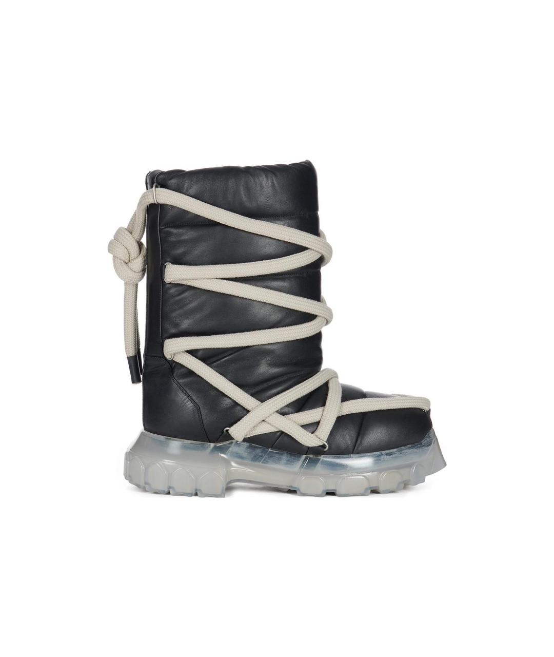 RICK OWENS Черные высокие ботинки, фото 1