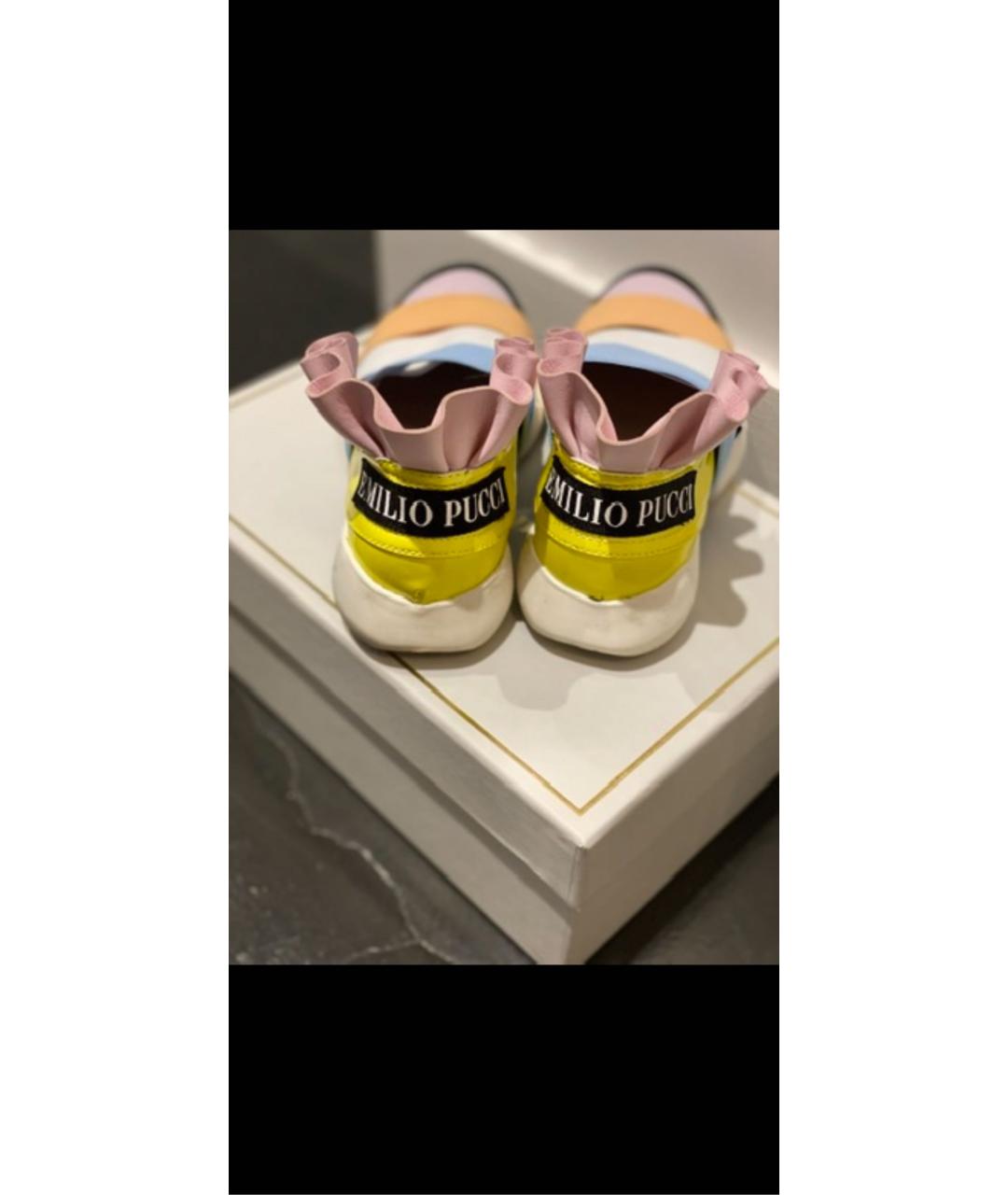 EMILIO PUCCI Мульти текстильные кеды, фото 4